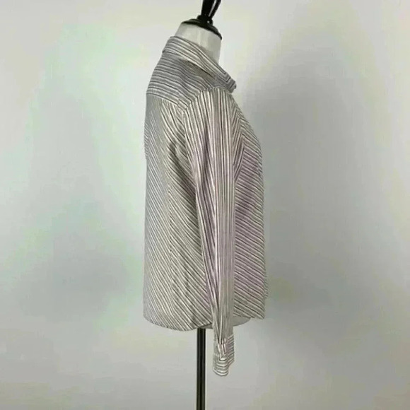 Charter club top size 10 P white red black striped - Picture 4 of 8